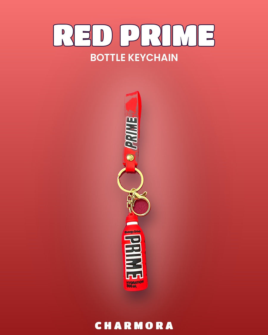 Red Prime Bottle Keychain